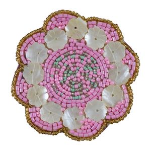 Trendy Colorful Glass Beaded <b>Coaster</b> Professionally Designed Use for <b>Table</b> Decors in Wedding Party Restaurants - Product Image 1
