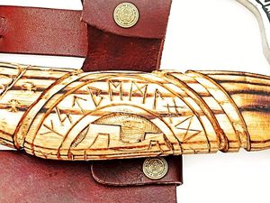 Hacha para exteriores lista con acero de alto carbono y Funda de cuero con mango de madera para cortar y dividir eficientemente hacha vikinga - Product Image 4