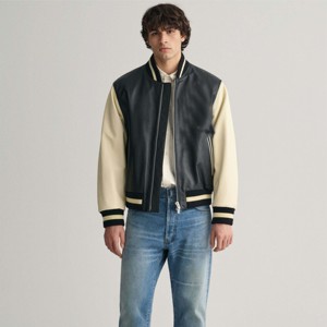 Veste universitaire en cuir pour hommes avec patchs-Confortable, de haute qualité et idéale CollegeBaseballjacket pour hommes - Product Image 1