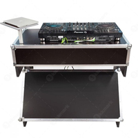 Table de mixage DJ pliable en forme de Z avec valise de transport à roulettes et poignées pour les activités sur scène