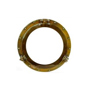 Decoración de Pared con Ojo de Buey de Aluminio con Acabado Antiguo, Estilo Náutico Vintage, Ventana Redonda Decorativa para Oficina en Casa - Product Image 1