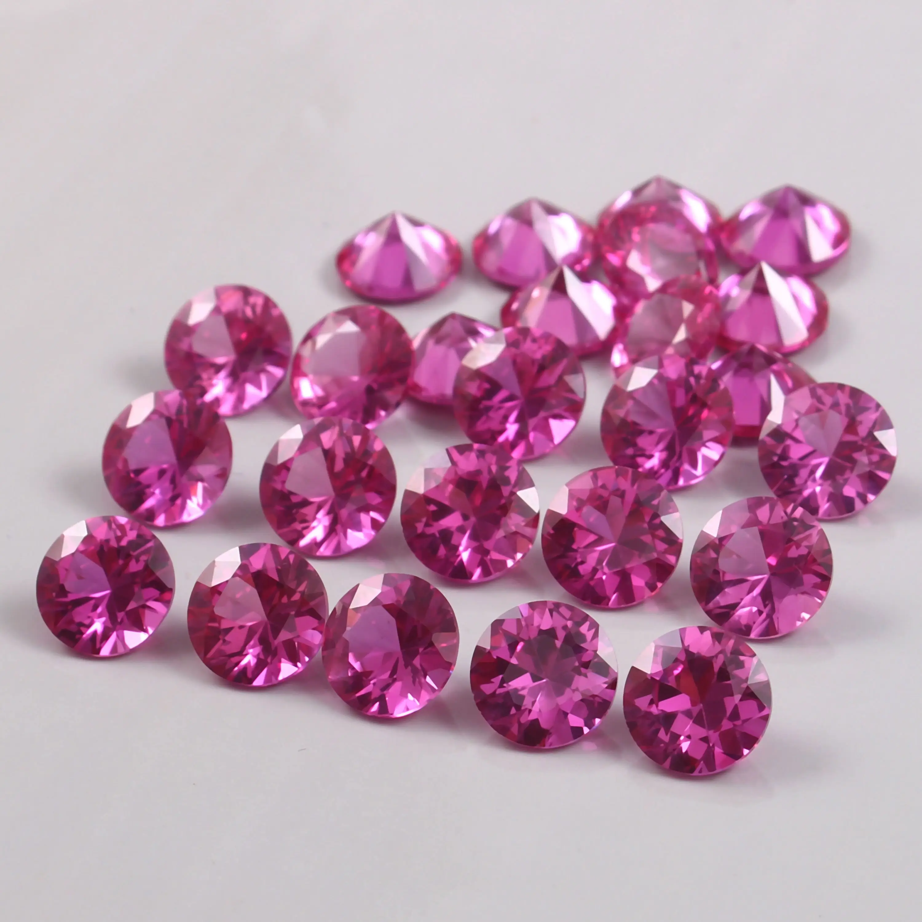 Lab Grown Pink Sapphire Loose Gemstone Making Jewelry For Women Girl Beautiful Gemstone Calibrated Size Available 5mm to 25mm