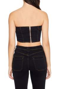 Top de tubo de mezclilla Floral de talla grande 2025 para mujer, camisa informal transpirable de alta calidad de longitud corta para mujer - Product Image 5