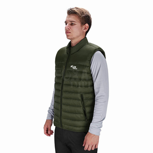 2024 isolé hommes hiver coton doudoune Durable à la mode Gilet matelassé finition col montant broderie toile - Product Image 1