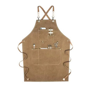 Tablier de travail en toile à boucle réglable avec logo personnalisé robuste avec poche à outils de cuisine - Product Image 4