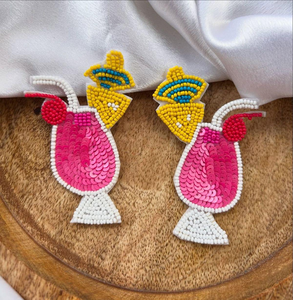 ต่างหูเม็ดลูกปัดสำหรับผู้หญิงโดยแฟชั่นเรืองแสง - Product Image 1