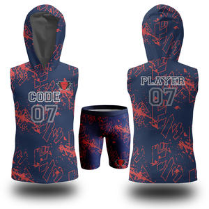 เสื้อฟุตบอลลายธงชาติอเมริกันแบบมืออาชีพเสื้อ7on7 7V7ระบายอากาศได้ดีชุดยูนิฟอร์มโลโก้ด้านหน้า - Product Image 6