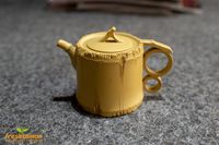 Service à thé en verre et bois de cerisier, design moderne et luxueux, avec plateau, logo personnalisé, théière et tasses, 10 pièces, fait main, en stock