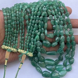 Cuentas de Esmeralda Verde Natural de Grado AAA de 10 mm y 20 mm, Lisas y Pulimentadas, Certificadas por IGI, Hechas a Mano en India, Precio al por Mayor - Product Image 3