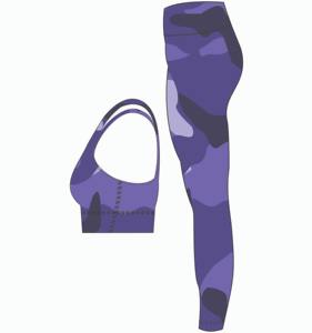 Conjunto Deportivo de 2 Piezas Transpirable Personalizado al por Mayor de Alta Calidad, Sujetador Deportivo y Leggings con Estampado por Sublimación, Conjunto de Yoga para Mujer - Product Image 5