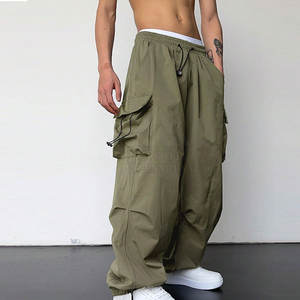 High Quality Custom <b>Men's</b> Plus Size <b>Baggy</b> <b>Trouser</b> From Pakistan Manufacturer Lightweight Straight Pattern Mid-Waist Top - Product Image 4