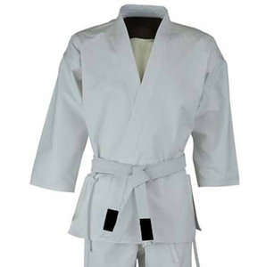 2025 mezcla de algodón barato pantalones de artes marciales cordón cintura reforzada rodilla para Karate Jiu Jitsu entrenamiento Unisex entrenamiento Gi - Product Image 1