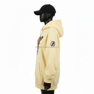 Sweat à capuche surdimensionné pour femme Coton Polaire Doux Vêtements d'hiver Manches raglan Chenille Broderie LogoCustom Design basiques pour femmes Hoodies - Product Image 3