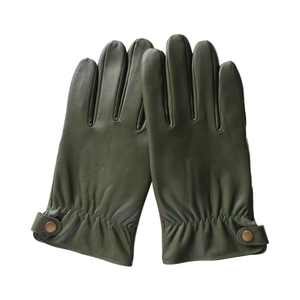 Haute qualité hiver chaud petite ceinture en laiton bouton de pression paume entière écran tactile doigt complet respirant gants personnalisables - Product Image 1