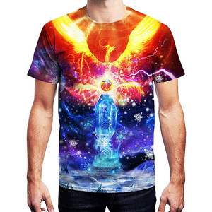 เสื้อยืดพอดีตัวสำหรับผู้ชายเสื้อยืดแขนสั้นโอเวอร์ไซส์ระบายอากาศได้เสื้อแบบลำลองมีหลายสี3D พิมพ์ซับลิเมชันสไตล์สตรีท - Product Image 3