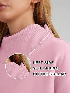 เสื้อสเวตเตอร์แบบสวมหัวสำหรับผู้หญิงเสื้อลำลองแขนยาวคอสูงทันสมัย - Product Image 6