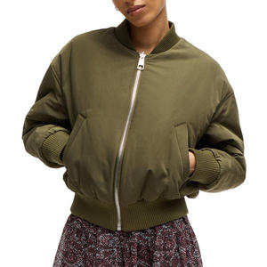 Chaqueta Bomber Teñida de Otoño para Mujer, Estilo Chic, con Bolsillos Decorativos para Salidas Diarias y Mercados de Moda Globales - Product Image 3
