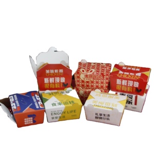 Kustom dicetak anak-anak Set makanan ringan <span class=keywords><strong>Burger</strong></span> Makanan Cepat kertas wadah kentang goreng ayam sayap kotak kemasan - Product Image 6