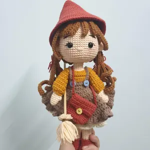 手工制作的Amigurumi毛绒玩具针织钩针娃娃，适用于女孩和男孩婴儿学步儿童毛绒动物OEM越南制造