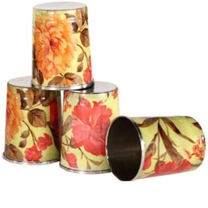 Artículos decorativos hechos a mano para bebidas Vidrio pulido brillante Hotel Restaurante & Home Catering Vaso de agua potable usado - Product Image 6