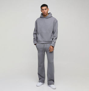 Conjunto Deportivo Personalizado de Felpa 100% Algodón de Alta Calidad, Sudadera con Capucha y Hombros Caídos, Pantalones Jogger, Unisex - Product Image 1