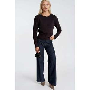 Blusa de Punto con Detalle de Botones Yun Karisimli - Marrón - Marrón - Product Image 2