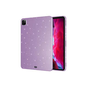 Étui en tissu de coton brillant et pailleté Netzy Luxury pour iPad Pro 11 2022 M2, housse de protection premium pour tablette en Lila - Product Image 1