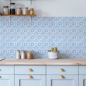 <span class=keywords><strong>Adesivi</strong></span> <span class=keywords><strong>per</strong></span> Piastrelle da Bagno in PVC Stile Moderno Floreale 30cm*30cm, Impermeabili e Autoadesivi - Product Image 5