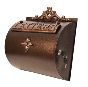 Rose Gold Finished Locking Drop <b>Box</b> House Door Mail Keys Cash and Checks Mount Mailbox for Rent Payments <b>Outdoor</b> Decor - Product Image 3