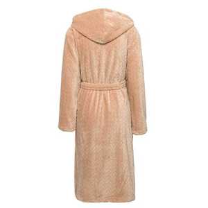 Bata de lana de franela de felpa de lujo para mujer, cuello con capucha, albornoz de invierno a granel, conjunto de regalo - Product Image 4