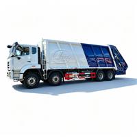 Camion compacteur de déchets RHD Sinotruk HOWO 8*4 25CBM, camion à ordures lourd à chargement arrière avec benne élévatrice
