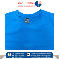Couleur personnalisée possible pour les T-shirts coupe régulière à col rond 100% coton du fabricant et exportateur indien le plus coté à vendre