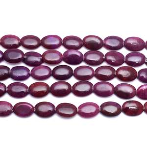Perles ovales multicolores naturelles de 15 pouces, en pierres précieuses, pour la fabrication de bijoux, vente en gros, approvisionnement en vrac - Product Image 1