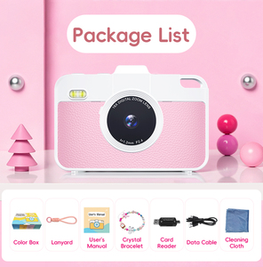 Appareil photo numérique 4K HD CCD pour enfants et adolescents, photographie, cadeaux de Noël et d'anniversaire pour filles, zoom 16x, batterie rechargeable, écran 2-3 pouces, TF - Product Image 5