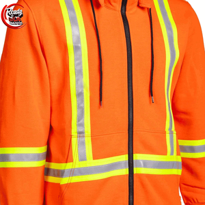 Sudadera con capucha de manga larga para hombre, ropa de trabajo de poliéster de alta visibilidad con característica transpirable, chaqueta de seguridad reflectante impermeable - Product Image 6