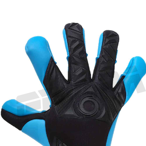 Gants de gardien de but Pro noir bleu poignée de paume ajustement solide équipement de match d'entraînement respirant gants de gardien de football durables hommes adultes jeunes - Product Image 3