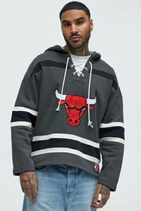Pulls à capuche personnalisés pour hockey sur glace avec lacets Sérigraphie Polyester Sweat à capuche pour hockey sur glace - Product Image 6