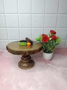 Soporte para Pastel de Madera Natural Ecológico Hecho a Mano, Apto para Lavavajillas, Vajilla Elegante, Herramienta de Cocina Duradera para Servir Postres - Product Image 4