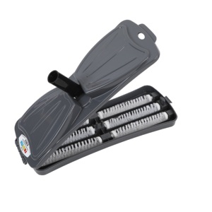 Balai manuel à long manche en plastique pour nettoyer les miettes sur les tapis et les sols, outil à rouleaux, état neuf - Product Image 2