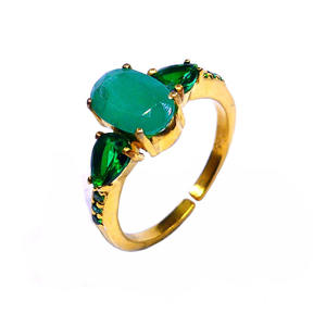 Hecho a mano 925 plata esterlina cromo Esmeralda turmalina piedra preciosa atractivo clásico mujeres usan anillo de eternidad - Product Image 1