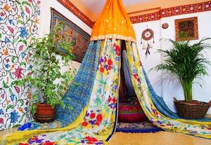 Tente canopée pour fête Camping pique-nique lit canopée Shabby Chic mariage Hippie sauvage Floral Patchwork bohème toile de fond - Product Image 4