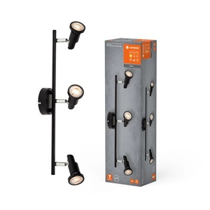 Faretto a 3 Luci Nero GU10 3.4W 2700K (Ledvance 828803) - Product Image 2