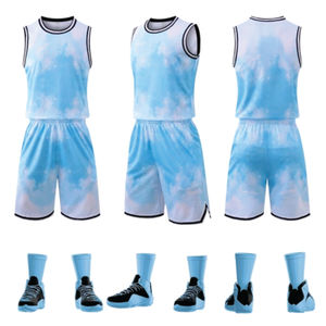 Uniforme de basket-ball pour homme, modèle personnalisé, respirant, ensemble de maillots réversibles avec logo de sublimation, vêtements de sport deux pièces grande taille - Product Image 6