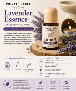 Private Label Lavender Fragrance Essence 12ml OEM | Aromatic <b>Oil</b> for <b>Burners</b> & Humidifiers | Spain EU - Product Image 3