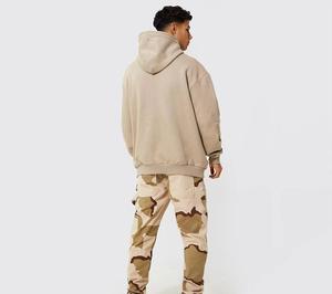 Sweats à capuche sur mesure pour hommes, en coton mélangé délavé à l'acide, nouveau style décontracté, poids lourd, couleur unie, sweats à capuche pour hommes - Product Image 6