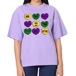 À la mode Designer à la mode Mardi Gras T-shirts ajustés en vrac pour les femmes de haute qualité Sequin Handwork T-shirt respirant - Product Image 2