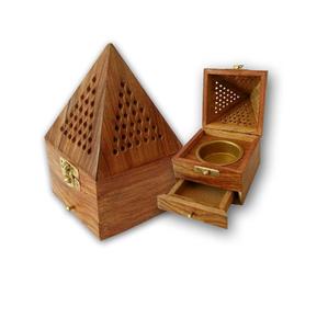 Brûleur d'encens moderne écologique 100% naturel en bois naturel fait à la main personnalisable de haute qualité - Product Image 4