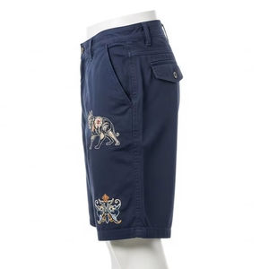 Pantalones Cortos de Lona de Algodón con Bordado 3D de Secado Rápido para Hombre, Tela Resistente, Ajuste Cómodo, Ropa Casual para Exteriores, Pantalones Cortos de Verano - Product Image 5