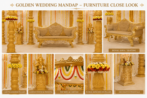 Mandapam de Madera para Bodas del Sur de la India, DST Exports, Mandapam Dorado para Ceremonias de Boda Rajasthani, Venta de Fabricantes - Product Image 3