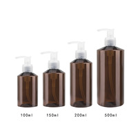Bouteille de lotion à pompe à épaule inclinée avec impression de logo personnalisé, 100 ml, 500 ml, distributeur rechargeable pour gel douche, shampoing, cosmétiques
